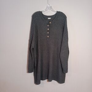 Free People Around The Clock Ribbed Oversized Sweater Size L